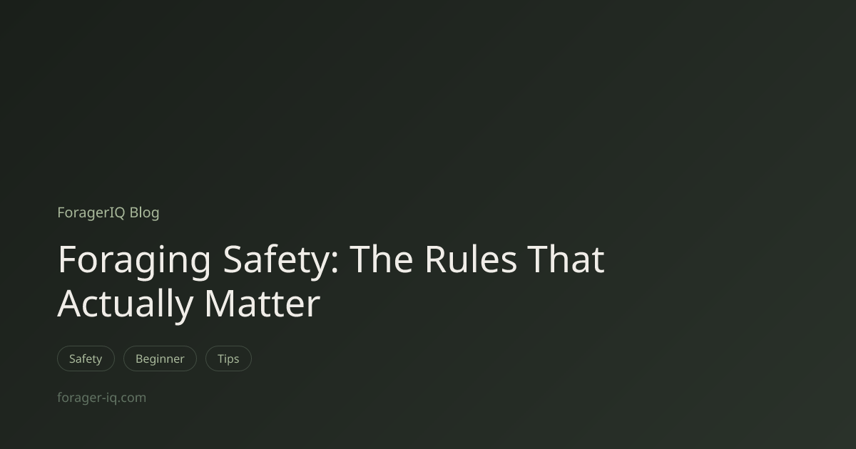 Foraging Safety: The Rules That Actually Matter — ForagerIQ Blog ...